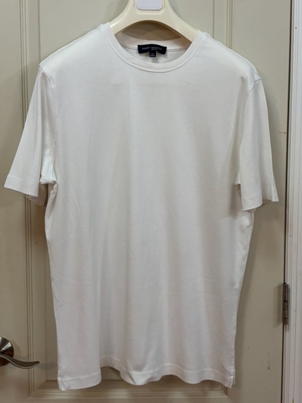 Robert Barakett Men's Size XL 100% Pima Cotton S/S Crew Neck T-Shirt. White.